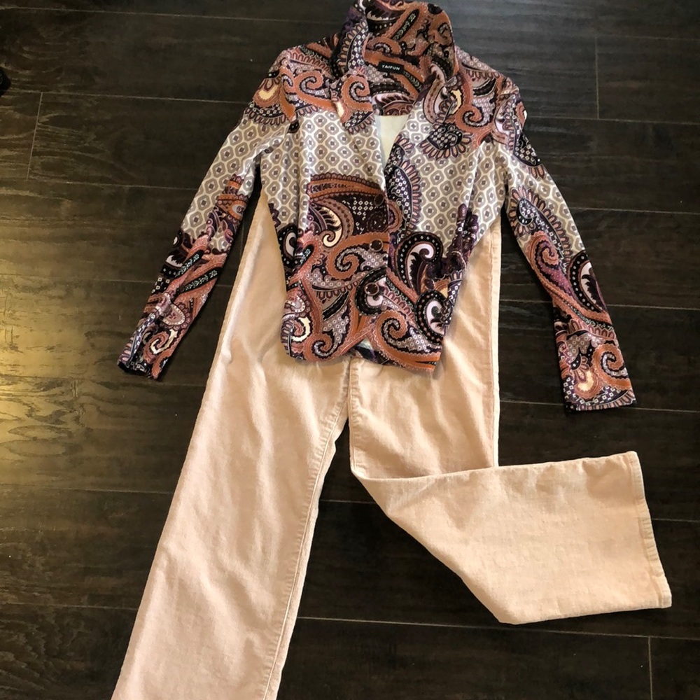 Paisley cotton blazer.